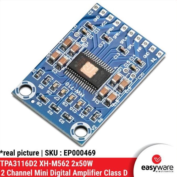 Tpa3116D2 Xh-M562 2X50W Dual Channel Stereo Mini Digital Amplifier Class D Original