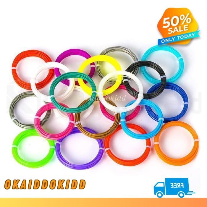 

FILAMENT PLA 1.75MM 5 10 METER 3D PEN REFILL PENA 3 DIMENSI PRINTER HIGHT CLASS !!