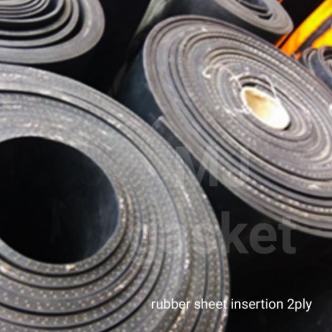 

Rubber Sheet Insertion / Karet Serat Benang 2Ply Tebal 8Mm X 120Cm Co