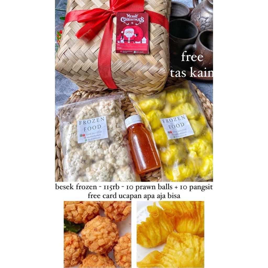 

Murah Besek Pangsit / Prawn Ball Hampers Natal / Christmas Edition 2022