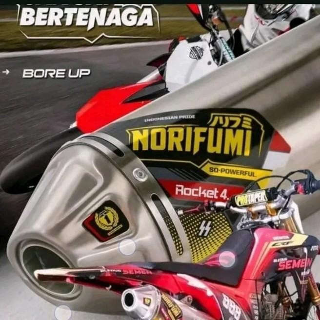 Norifumi Rocket 4 Knalpot Racing Klx L G Bf Crf D Tracker Wr155 Asli Bulat Motor Motorcycle Original