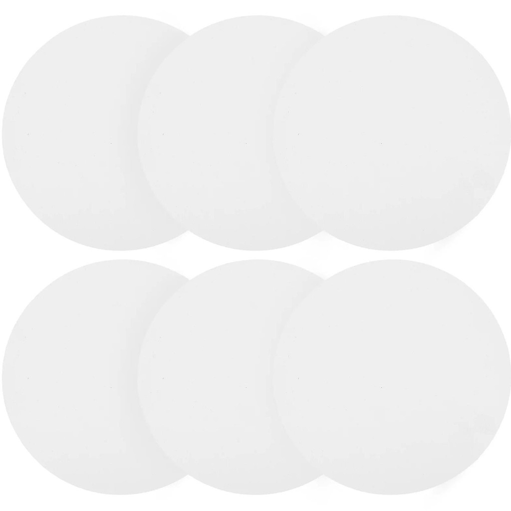 

6Pcs 20Cm Round Canvas Drawing Board Premium Painting Board Artist Round Shape Canvas Board Oil Paint Canvas Sketchpad (Whit