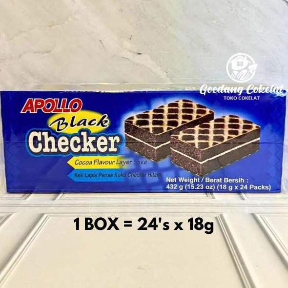

TERSEDIA Apollo Layer Cake Black Forest Checker Cocoa Bolu Lapis Rasa Pandan Coklat Chocolate Blueberry Strawberry Kemasan 1 Box Isi 24pcs x 18g