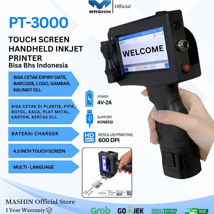 Produk Baru Mesin Printer Handheld Inkjet Pencetak Expired Date Logo And Bare Portable Mashin