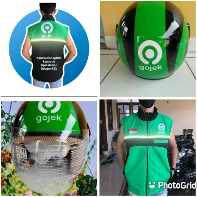 Promo Atribut Driver Gojek Rompi & Helm Gojek Terbaru - Asli