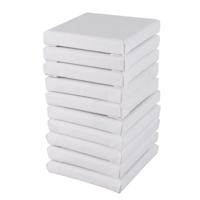 

10Pcs/Set White Blank Art Boards Mini Stretched Artist Canvas Art Board Acrylic Oil Paint Wood+Cotton For Artwork Painting