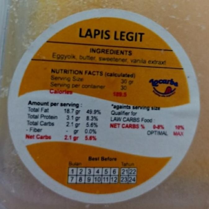 

Promo Lapis Legit Keto - Keto Cake - Kue Diabetes - Kue Sehat & Halal