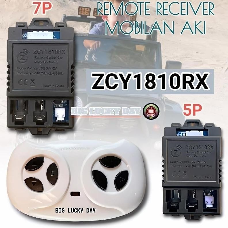 Premium Remot Receiver Zcy1810Rx / Jr1810Rx 7Pin / 5Pin 6V - 12V Mobilan Aki Anak Remote Control Ic 