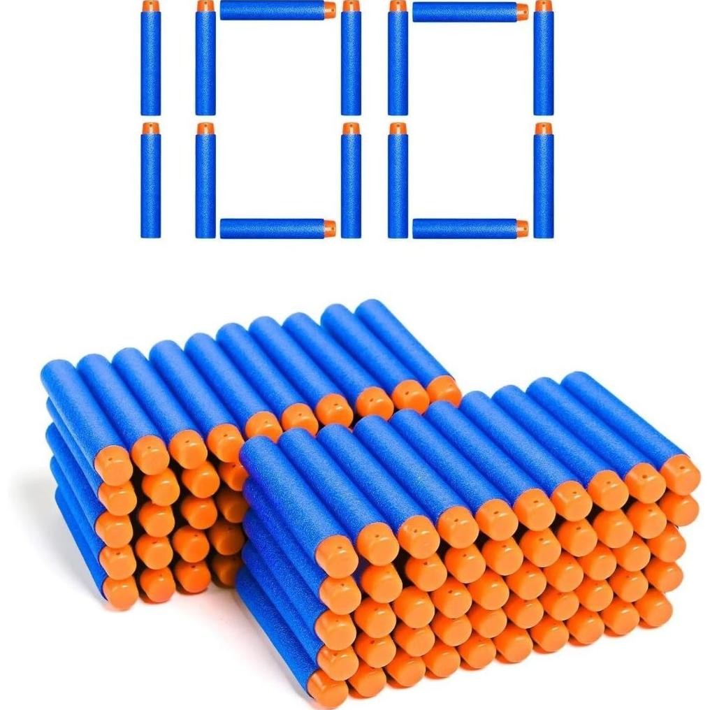 Premium 100Pcs Peluru Busa Nerf Biru Nerf Bullet Tembak Peluru Busa 7.2Cm Soft Bullet Peluru Nerf Ne