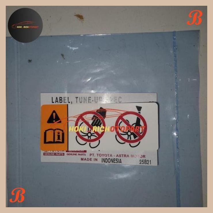 [HCP] STIKER LABEL COOLING FAN CAUTION AVANZA 2022 VELOZ 2022 ORIGINAL
