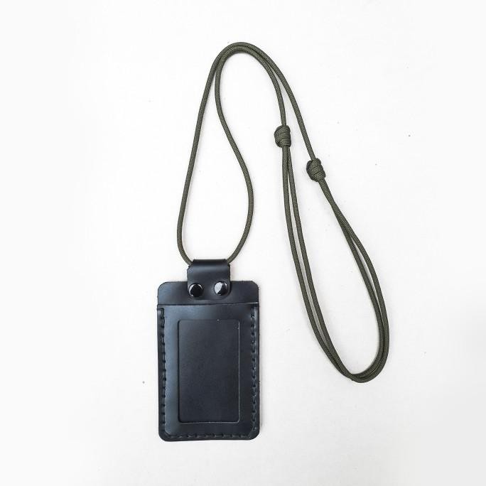 

WARDEN - BDS leather ID card Holder triple lanyard murah
