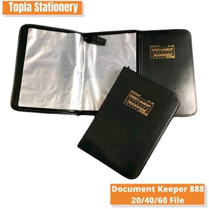 

TOPLA DK888 DOCUMENT KEEPER DISPLAY BOOK ZIPPER BAG MAP KULIT RESLETING ISI PLASTIK murah