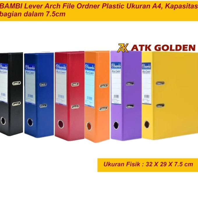 

Ordner Bambi PVC Lever Arch File Ukuran A4 - 1011 murah