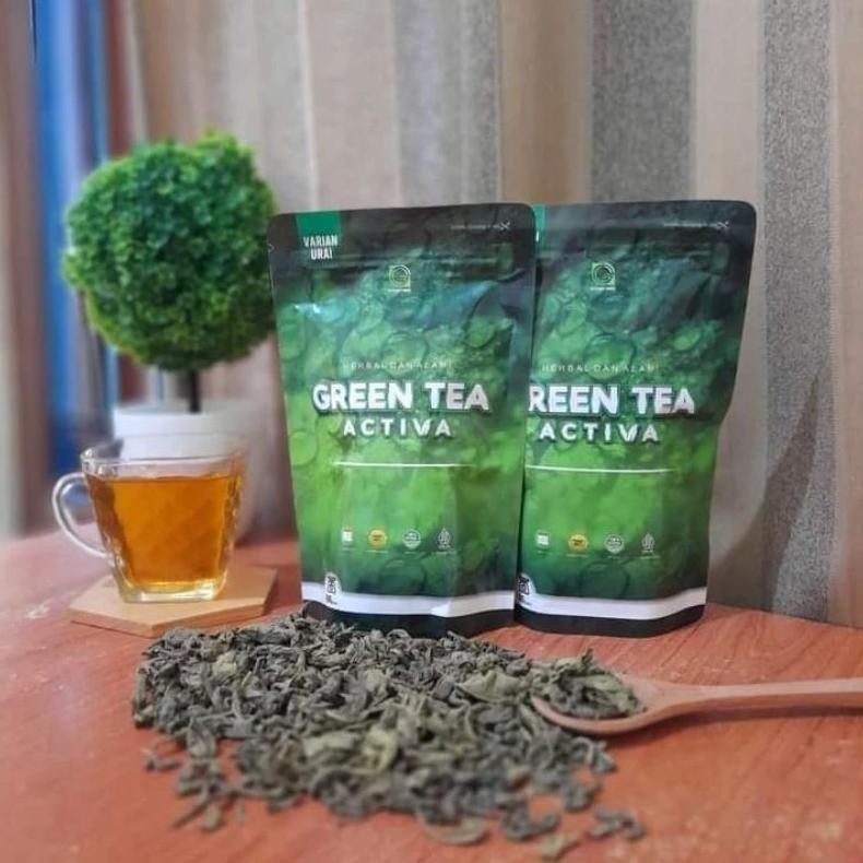 

Teh Hijau Green Tea Activa 45gr Kemasan Urai Teh Aktiva Pelangsing Badan Alami