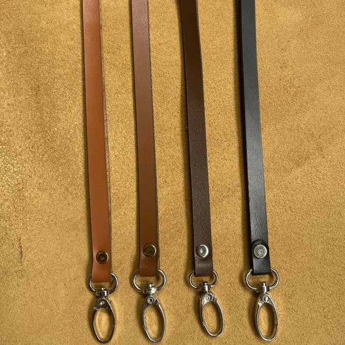 

Lanyard leather - tali kulit - tali kulit asli nametag holder murah