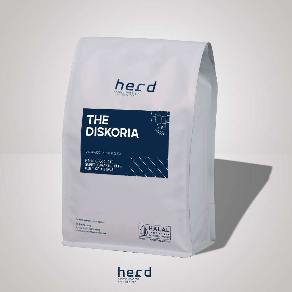 

Herd Coffee Roaster Kopi Arabika Robusta The Diskoria 1 KG Es Kopi Susu Espresso Blend