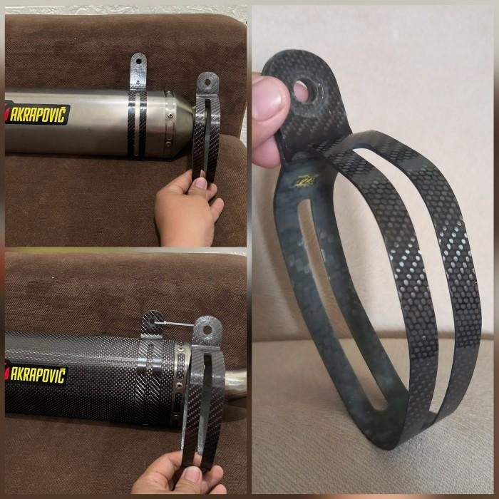 klem clamp knalpot akrapovic carbon & Titanium original slovenia Import Premium