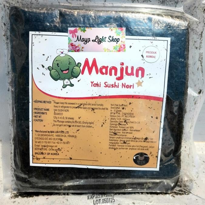

Grosir Sushi Nori Rumput Laut Kering 50Lembar