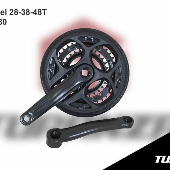 

Crank MTB Turanza 48-38-28T 3 Speed Hitam