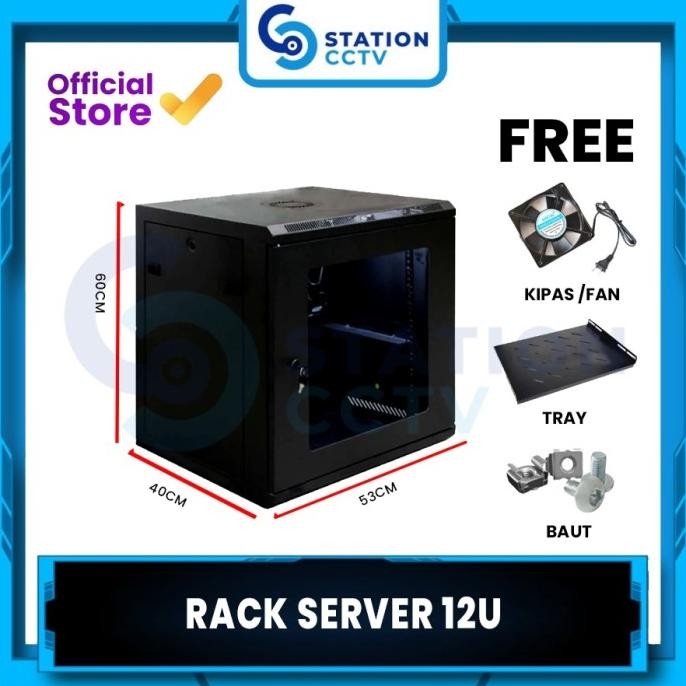 Murah Wallmount Rack Server 12U / Rack Server Ukuran 12U / Rack Server 12U Non COD