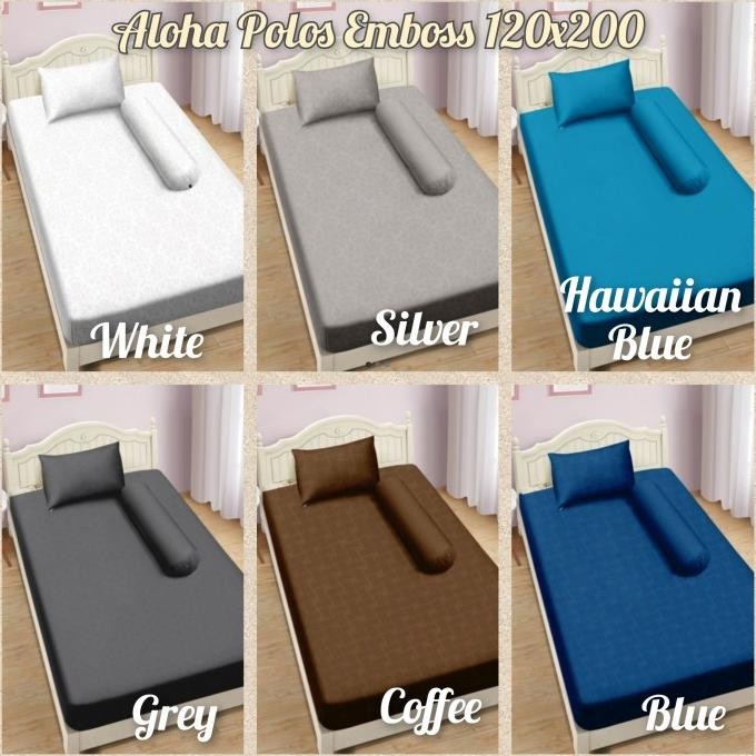 TERBARU - Sprei Polos / Emboss Aloha single 120x200