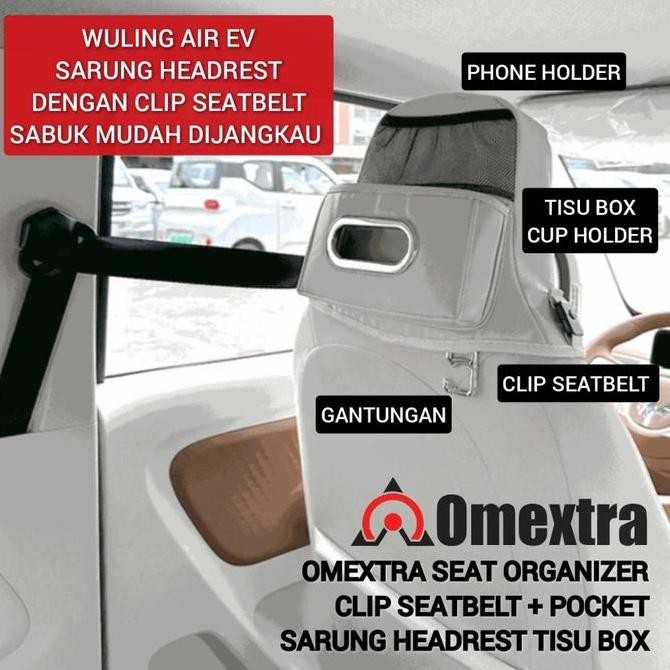 Terlaris Headrest Calya Sigra Brio Satya Wuling Binguo Tisu Box Wuling Air Ev Sarung Jok Sport Jok P