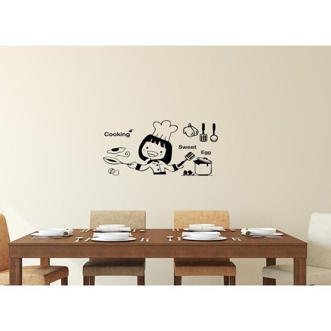 New Wall Decor Stiker Cooking Hiasan Dinding Kaca Dapur Ruang Makan Cafe