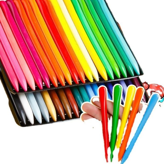 

Terbaru Triangular Crayon Lab Non-Toxic Pensil Gambar Crayon isi 12 24 36 pcs