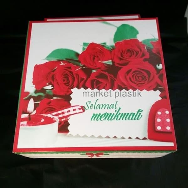 

Dus Makanan/Box Makanan/Dus Snack/Box Kue/Dus Leg Tps-Bunga 18X18 @50