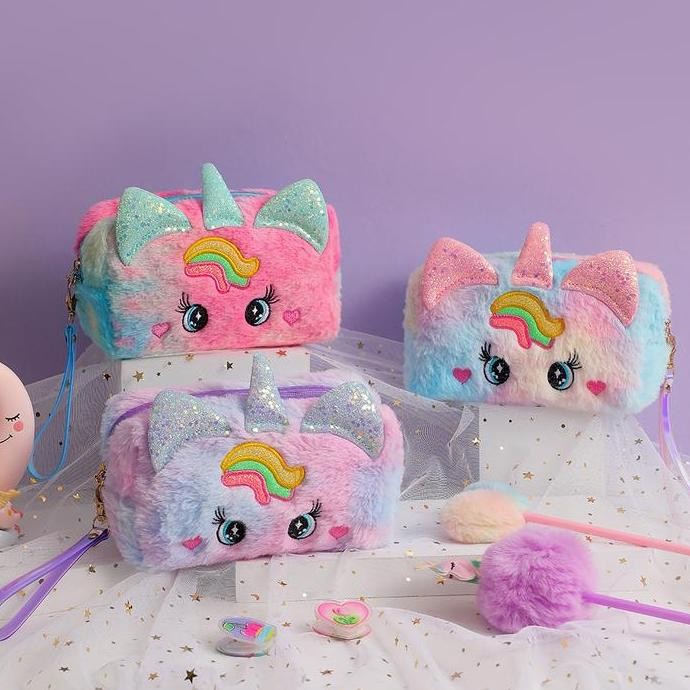 

Terbaru Kotak Pensil Pouch Make up Unicorn Wadah Aksesoris Alat Tulis Unicorn Alat Rias Tempat Pencil Bulu Tanduk Kado Ultah Lucu Tempat Pensil Pouch Anak Stationery
