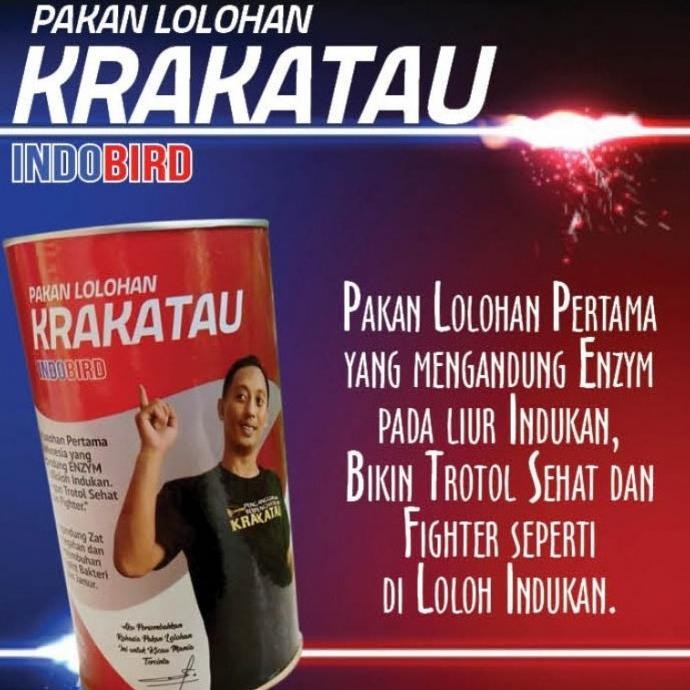 Et-12 Krakatau Pelet Pakan Loloh Makanan Anakan Burung Murai Kacer Cucak Rowo Lolohan Piyik Baby Bur