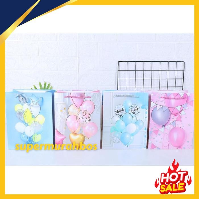

PAOPAO PAPERBAG BALLON BERMOTIF HARAPAN BEST WISHES PREMIUM GIFT BAG 2D CUTE BEST QUALITY !!