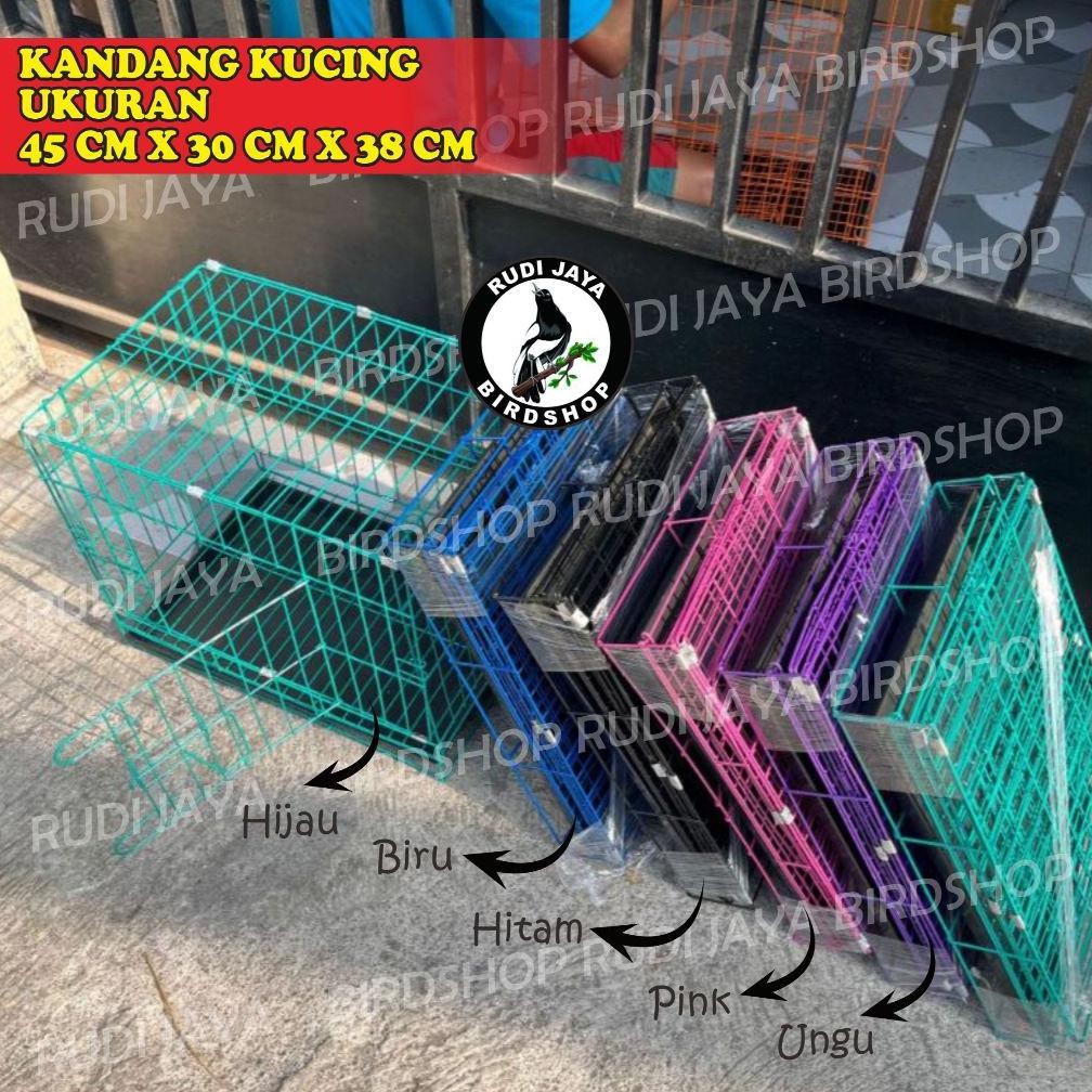 Df-8 Kandang Kucing Anjing Kelinci Ukuran Lebar 30 Cm Tinggi 45 Cm Panjang 38Cm Model Biasa Tidak Ti
