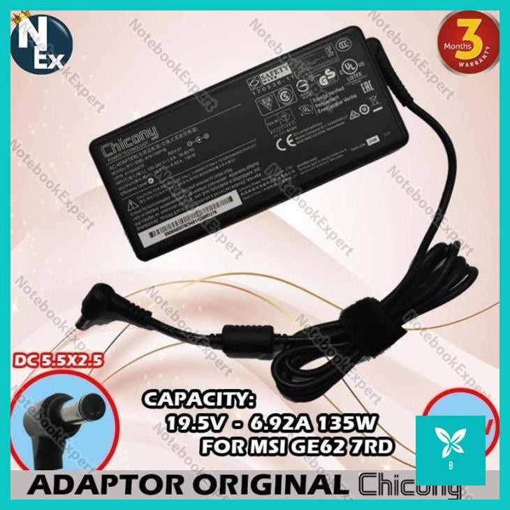 | AHN | Adaptor Charger MSI GE62 7RD(APACHE) 6.92A 135W CHICONY A13-135P1A