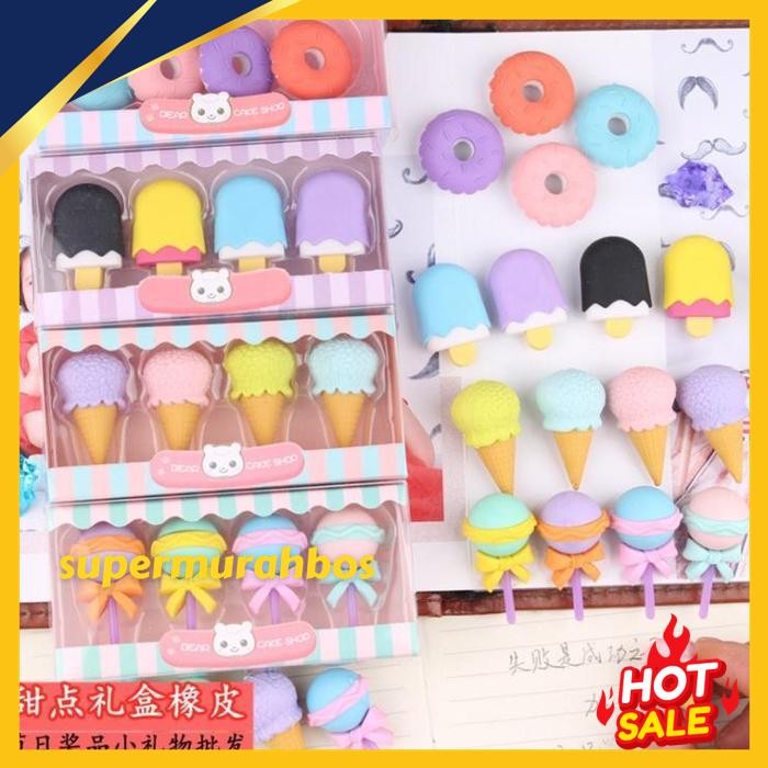 

PAOPAO PENGHAPUS PENSIL CUTE CHARACTER 1 SET ISI 4 PCS IMPORT BEST SELLER !!