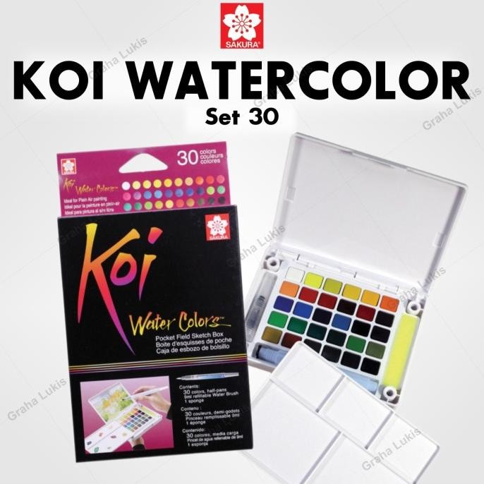 

TERBARU - Sakura Koi Watercolor 30 warna