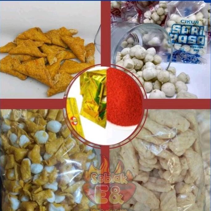 

Terbaru Paket MIX Plus Bumbu Lengkap Toping Seblak Viral dan Toping makanan berkuah lainnya