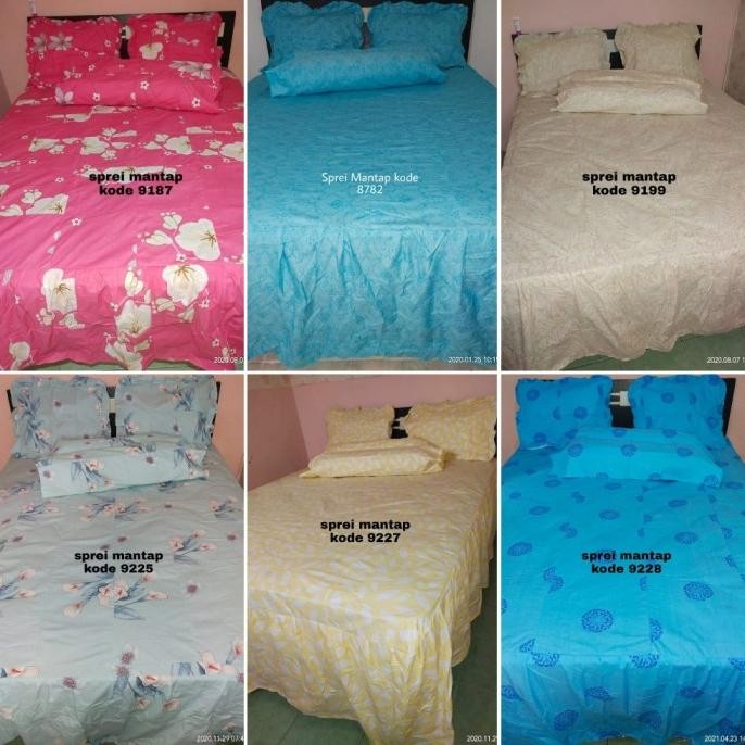 TERBARU - sprei rumbay ukuran 140x200 bahan perca MyLove