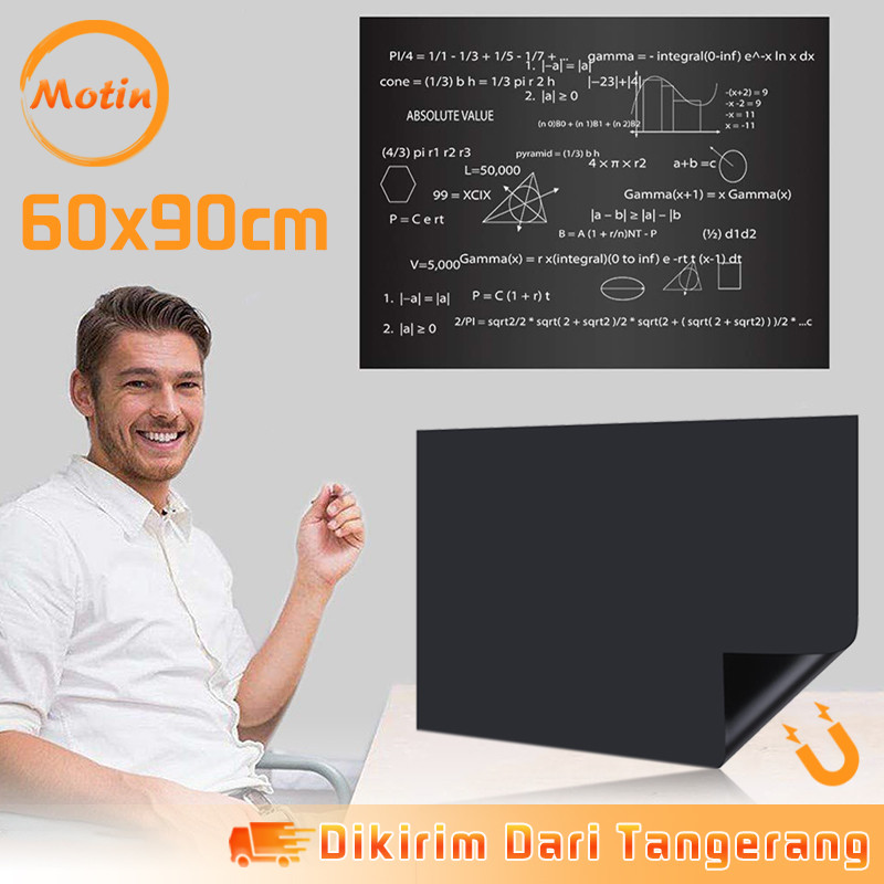 

60*90cm Magnet Sheet Fleksibel Papan Display Magnet Black Board Wallpaper Sticke