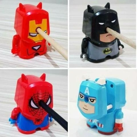 

Terbaru Rautan Pensil Superhero Avenger/Serutan Putar Meja Spiderman/Sharpener Stationery