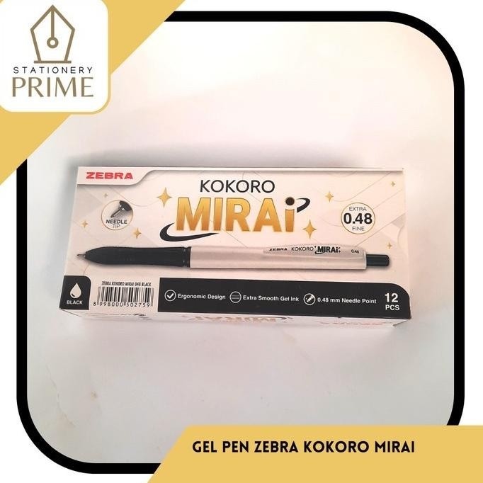 

Tersedia Pulpen Gel Zebra Kokoro Mirai 0,48 Mm (Isi 12 Pcs)