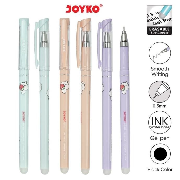 

Tersedia [ Pack ] Pulpen Bisa Dihapus / Erasable Gel Pen 0.5 Mm - Joyko Gp-333