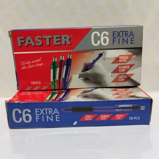 

Tersedia Pulpen Faster C6 Hitam