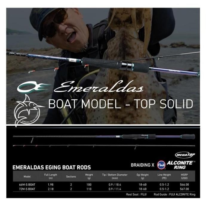 Daiwa Emeraldas Boat Model Solid Eging Squid Rod Joran Cumi Sotong Co