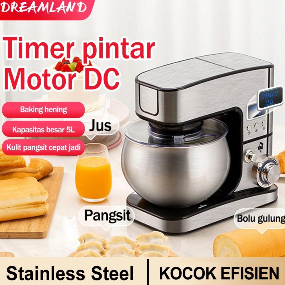 Stand Mixer Quality Premium Stand Mixer Roti dan Kue Kapasitas Besar 5.5 Liter