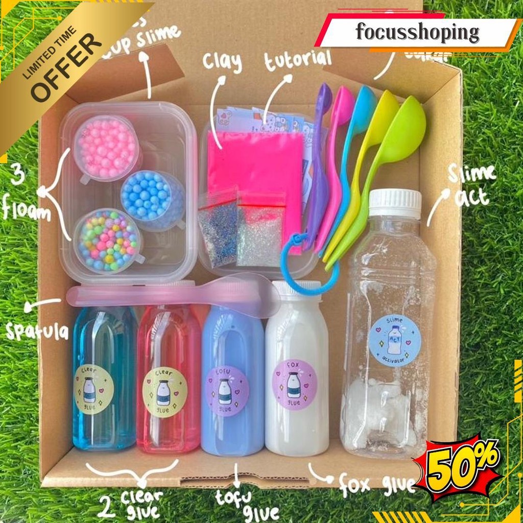 Slime Kit Lengkap Jumbo By Newbeautifulslime Tofu Slime Original Slime Clear Slime Diy Slime Termura