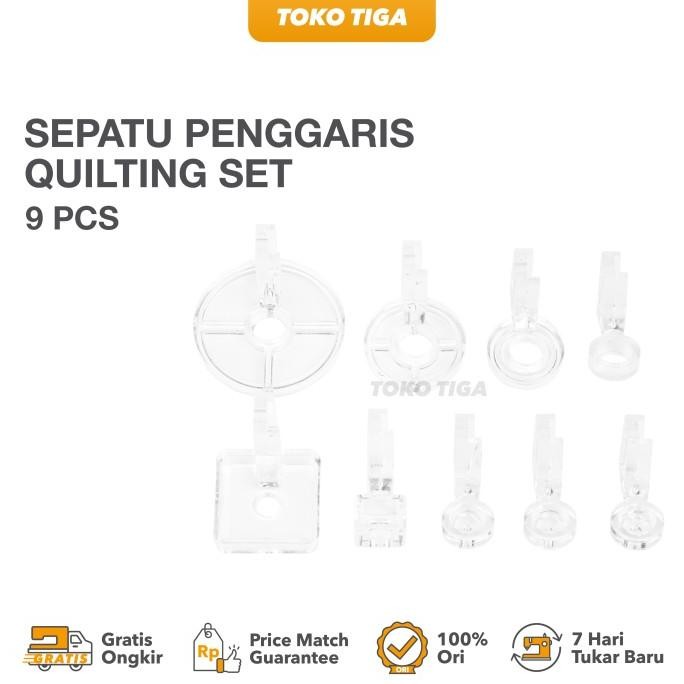 

siap kirim sepatu penggaris quilting set isi 9 pcs / quilting ruler foot frame