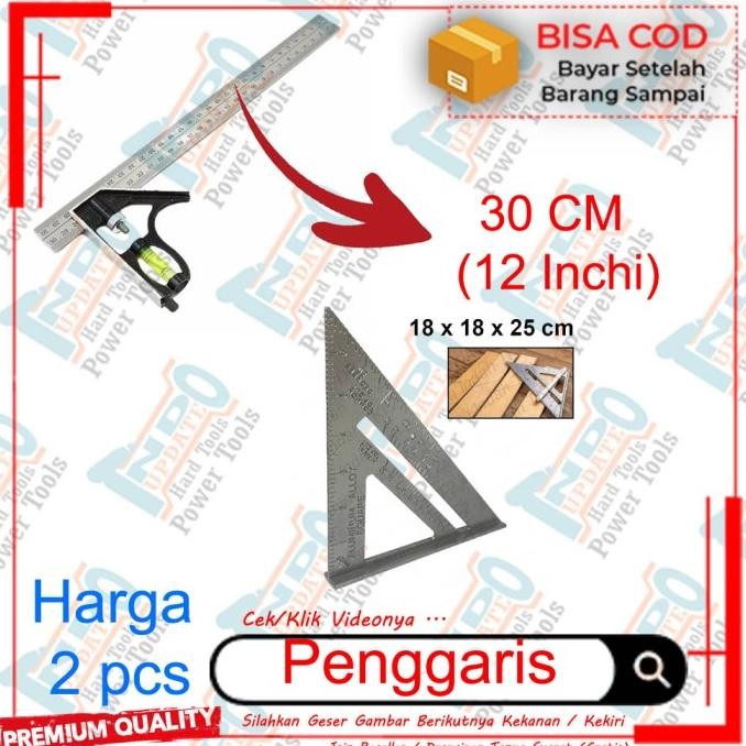 

siap kirim penggaris siku l waterpass pasekon + segitiga 7 inci speed square