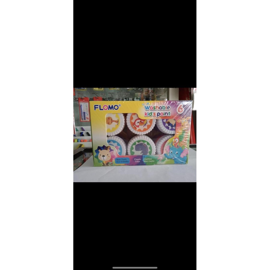 

HARGA DISC - Flomo washable finger paint 6 warna botol