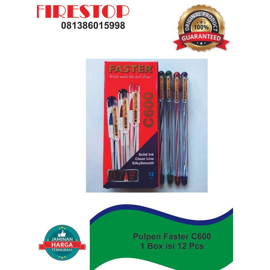 

Tersedia Pulpen / Ballpoint Faster C600 Pack